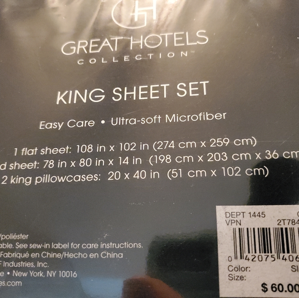 New king size sheet set slate blue